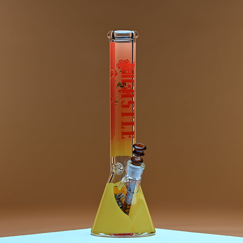 16" Samurai Beaker Bong - 9mm Thick Glass