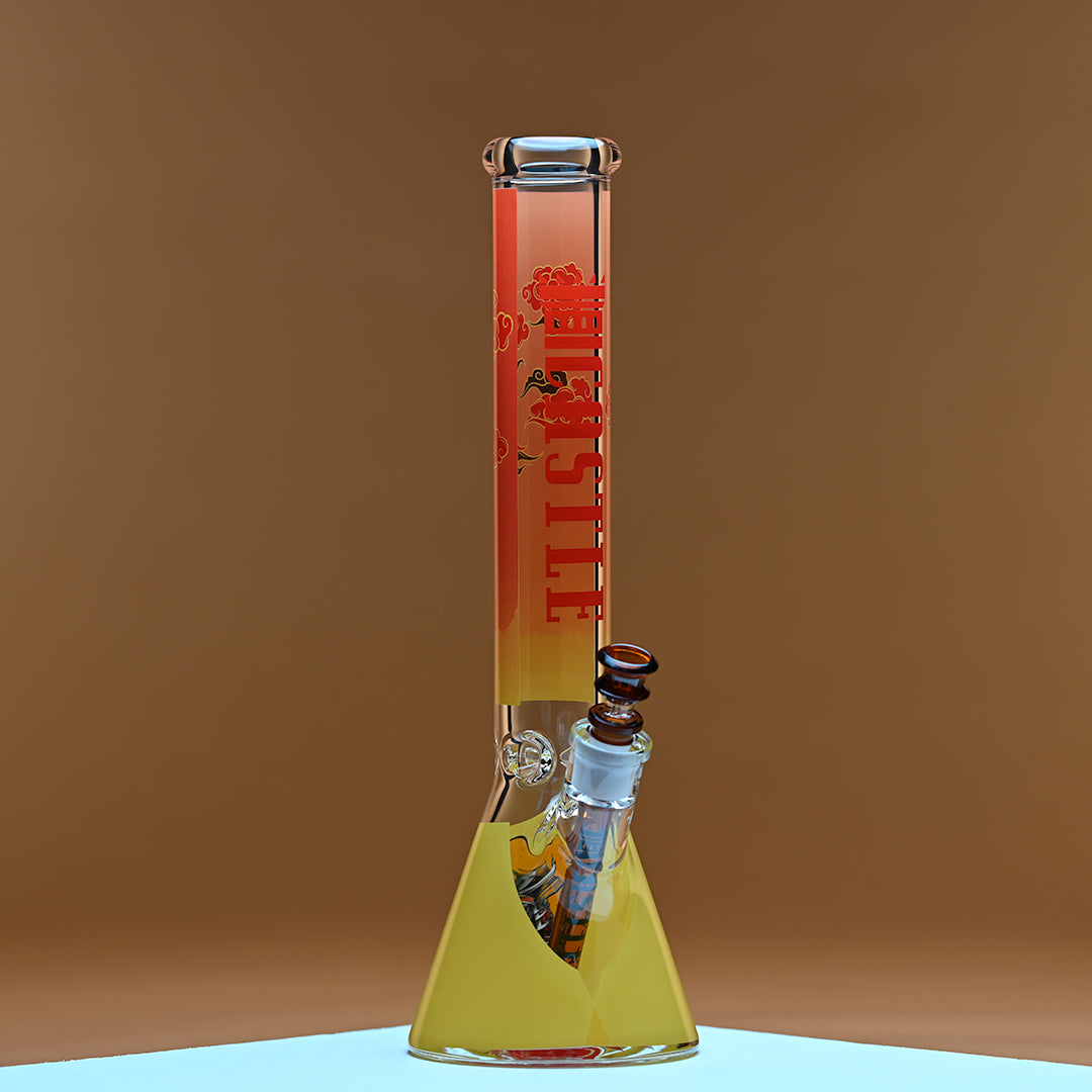 16" Samurai Beaker Bong - 9mm Thick Glass