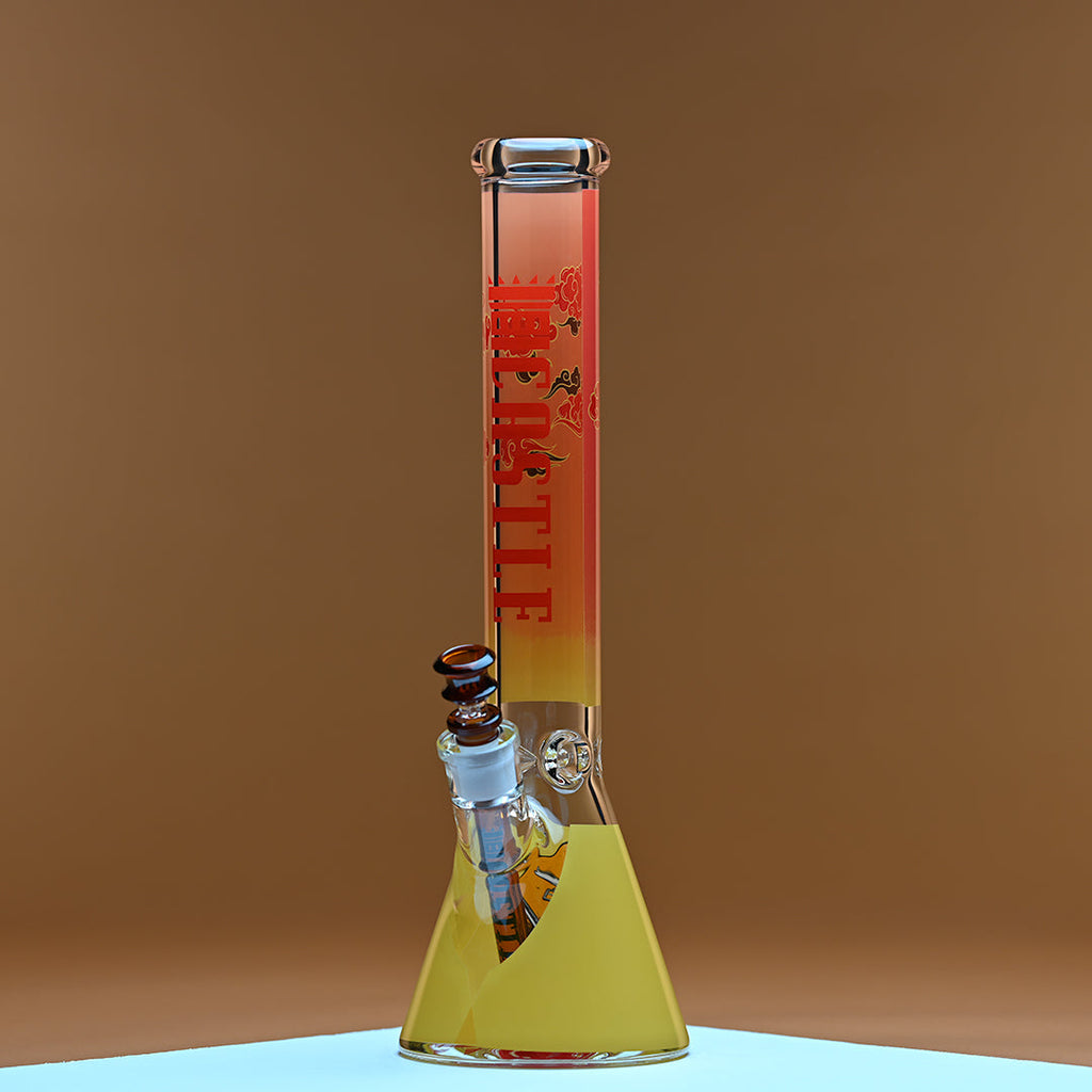16" Samurai Beaker Bong - 9mm Thick Glass