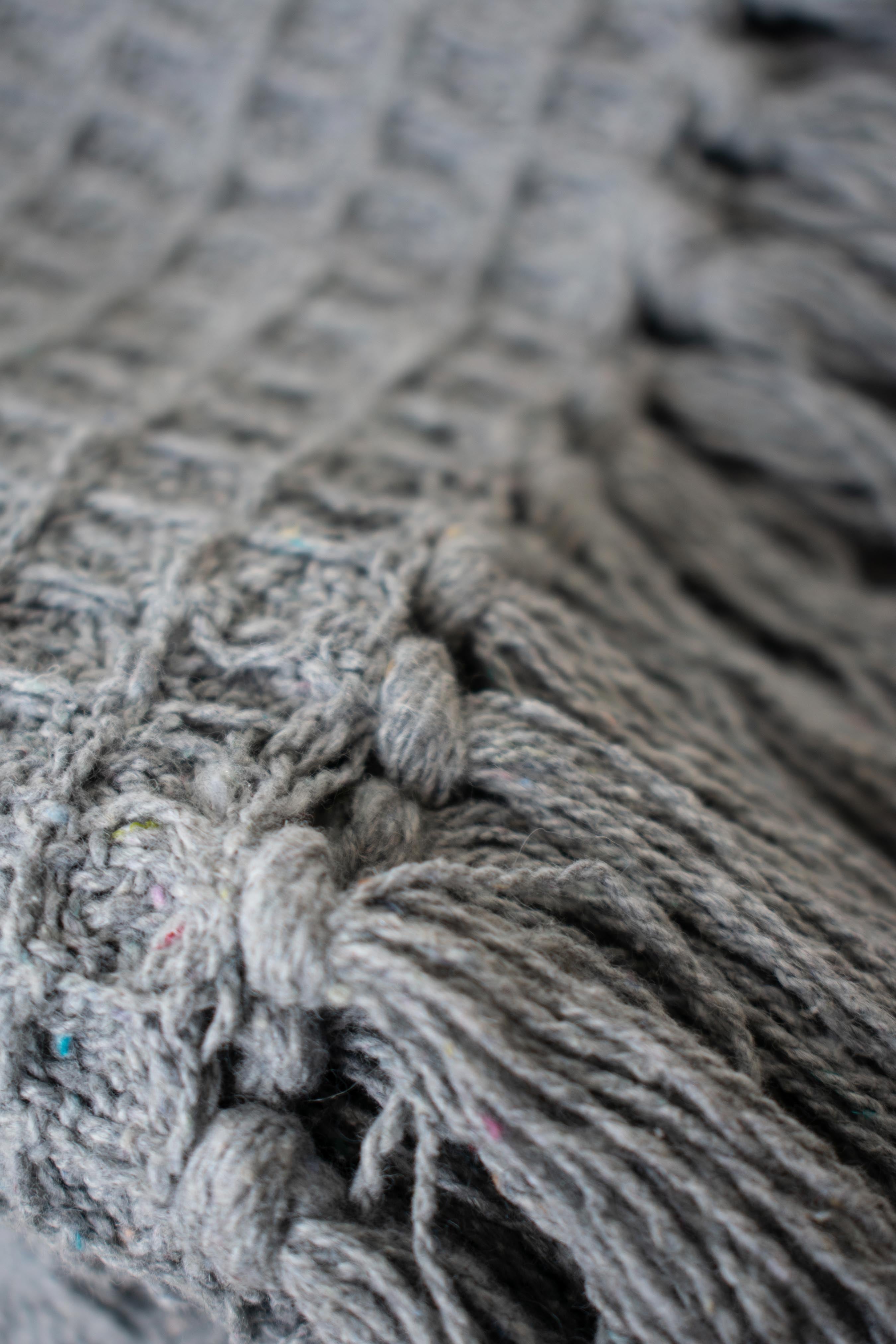 THROW BLANKET - WAFFLE GREY