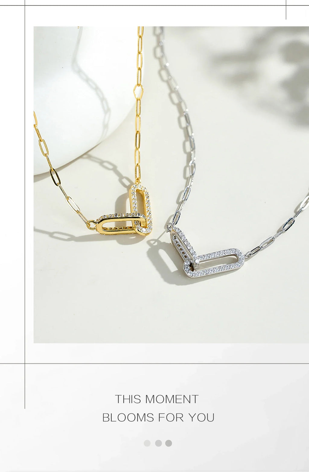 Modern Sterling Silver Link Necklace