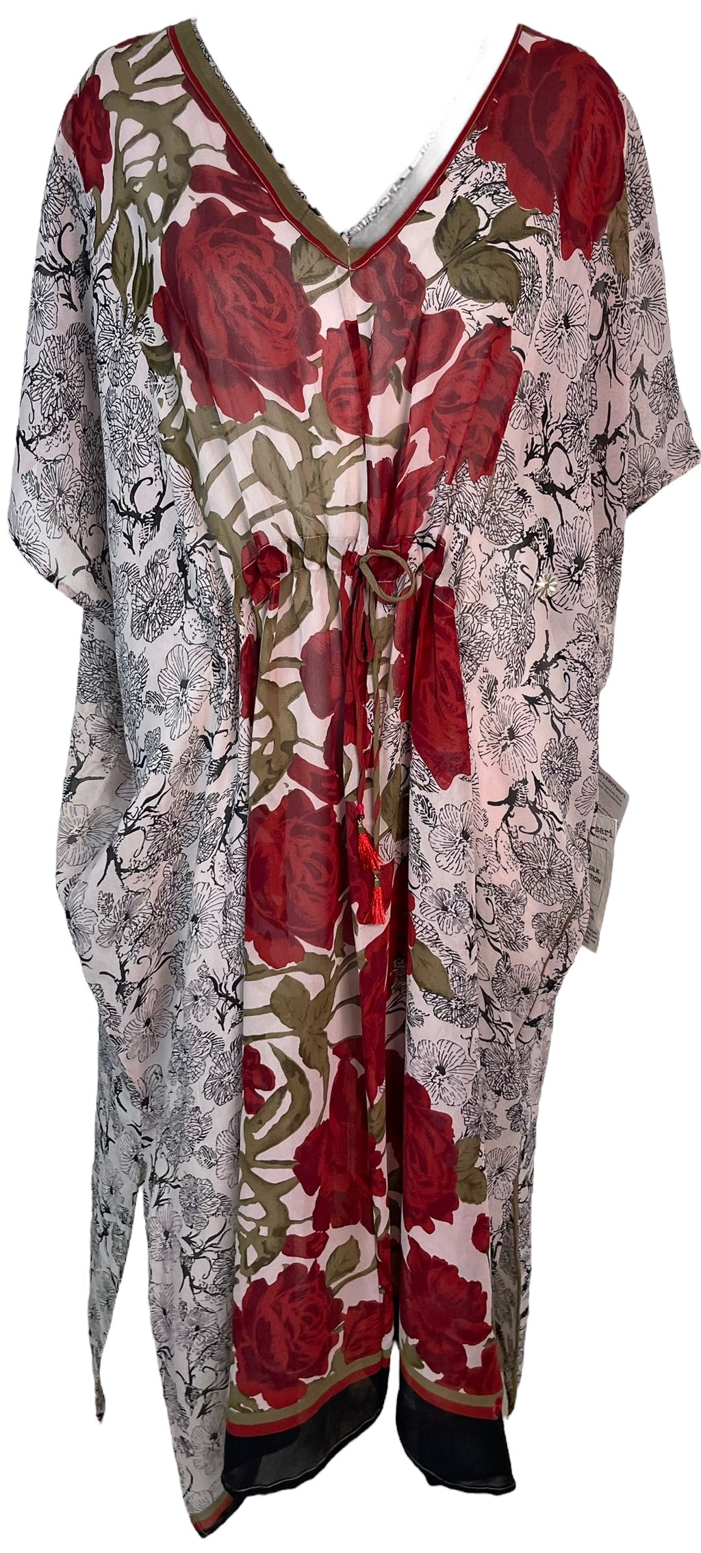 PRG6367 Sheer Avatar Pure Silk Maxi Kaftan