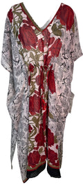 PRG6367 Sheer Avatar Pure Silk Maxi Kaftan