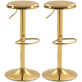 Canmore Modern Adjustable Counter/Bar Stools with Swivel-Set of 2-Gold