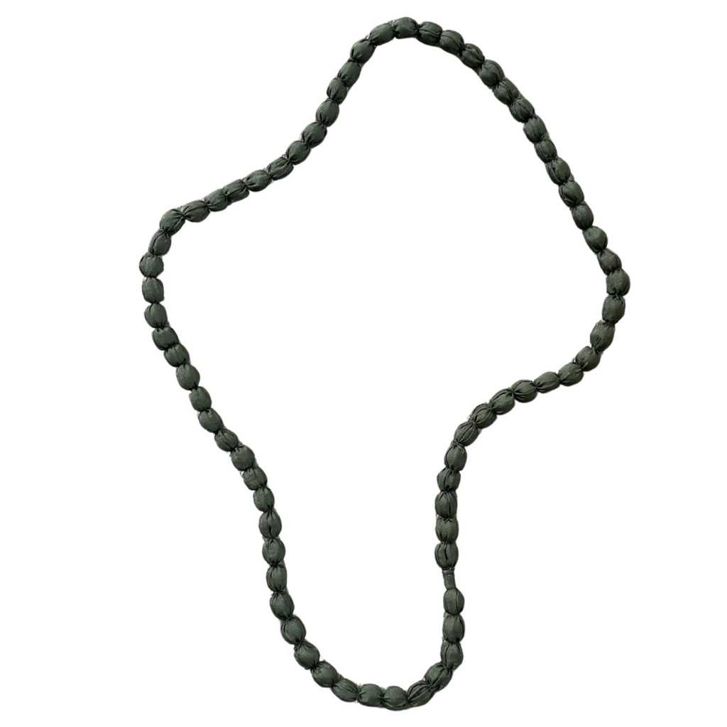 Fabric Wrapped Ball Necklace