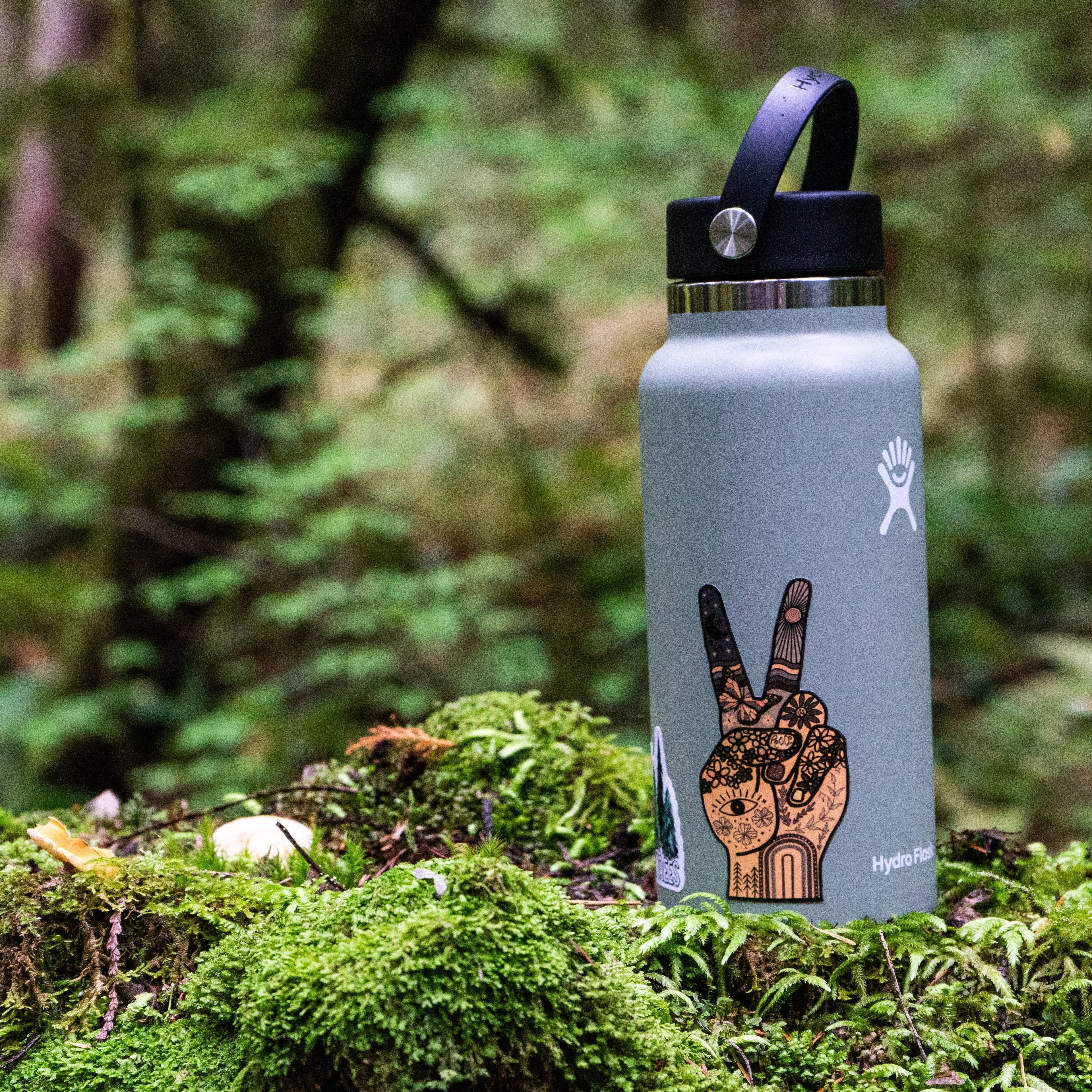Hippie Peace Hand Sticker
