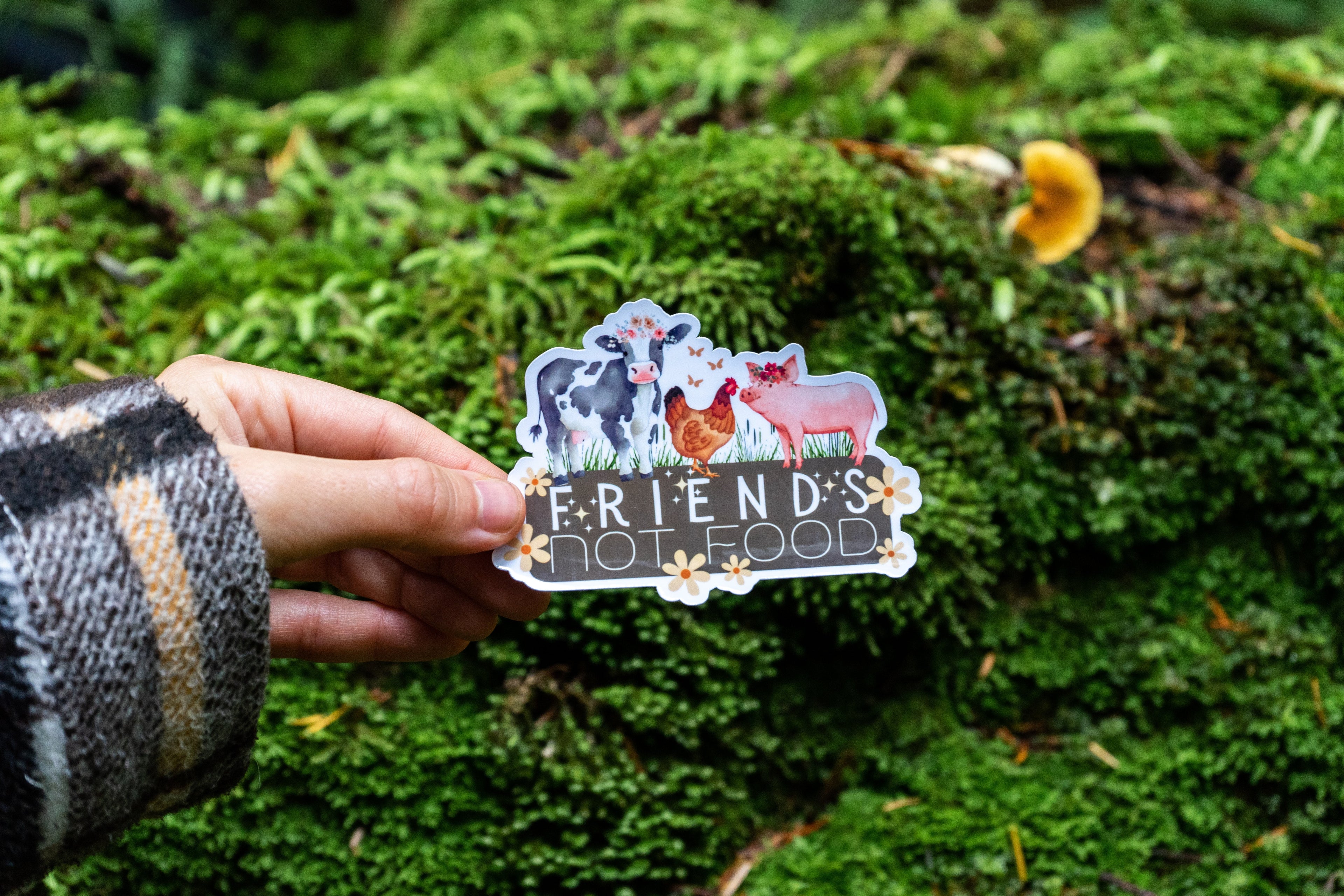 Friends not Food Vegan Sticker