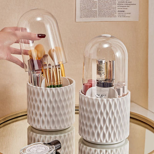 360 Rotating Large Capacity Transparent Makeup Brush