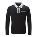 2024 Autumn Mens Long Sleeve Zipper Polo Shirts