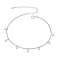 The Minimalist 925 Sterling Silver Tassel Anklet