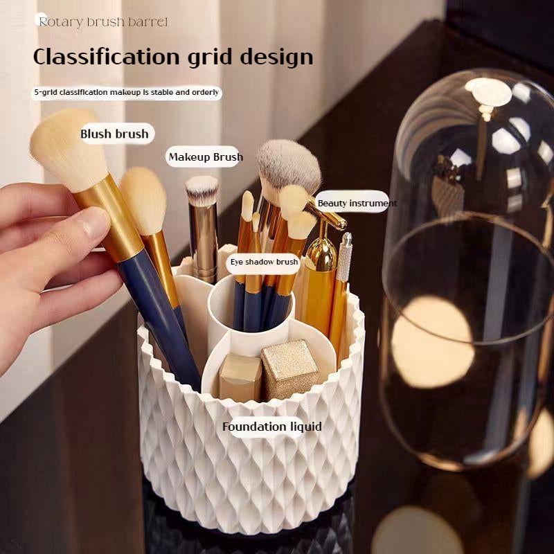 360 Rotating Large Capacity Transparent Makeup Brush
