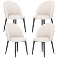 Skylar Modern Dining Chairs Set of 4-Cream White