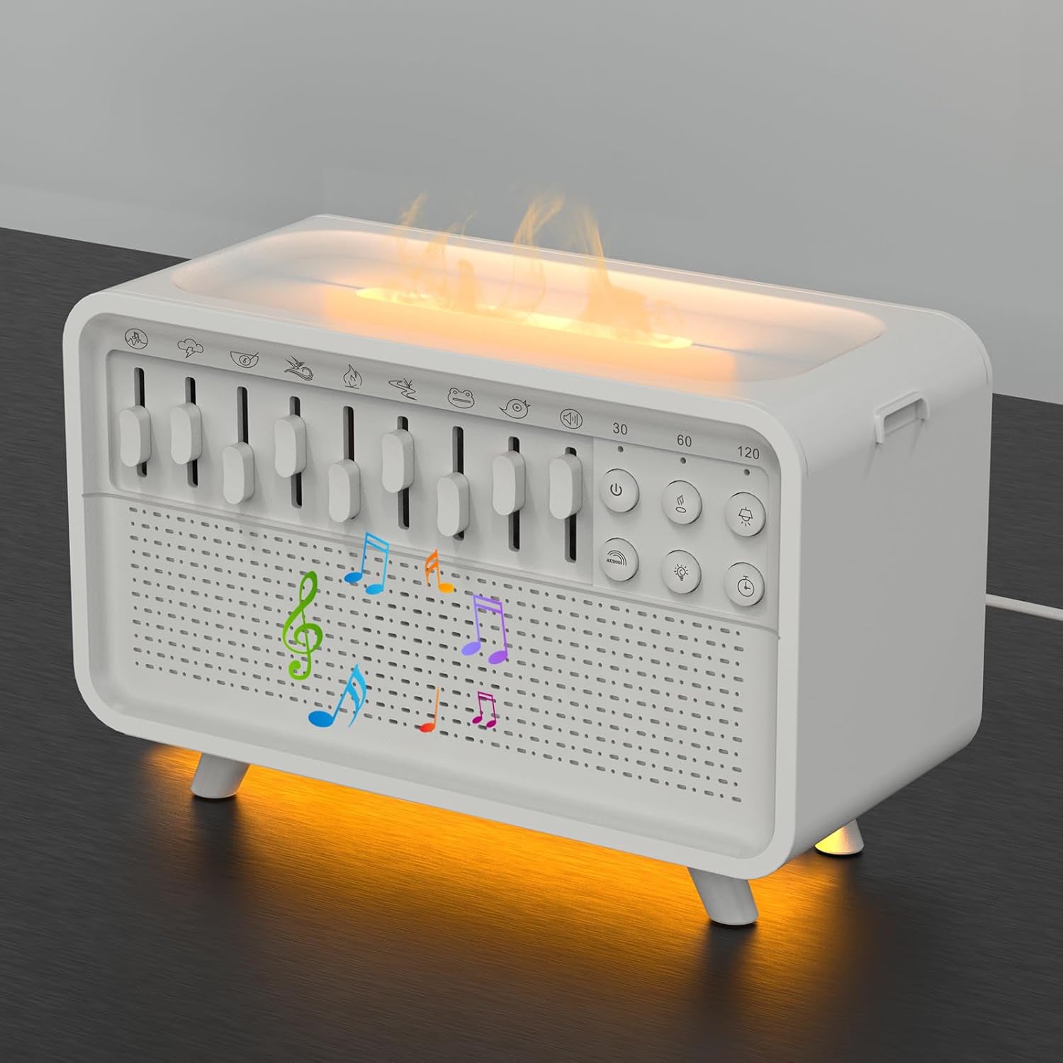 3 In 1 Bluetooth Speaker White Noise Sleep Night Light Humidifier