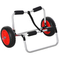 Soozier Kayak Cart 198LBS Capacity Boat Canoe Carrier Dolly Trolley NO-Flat Wheel Silver