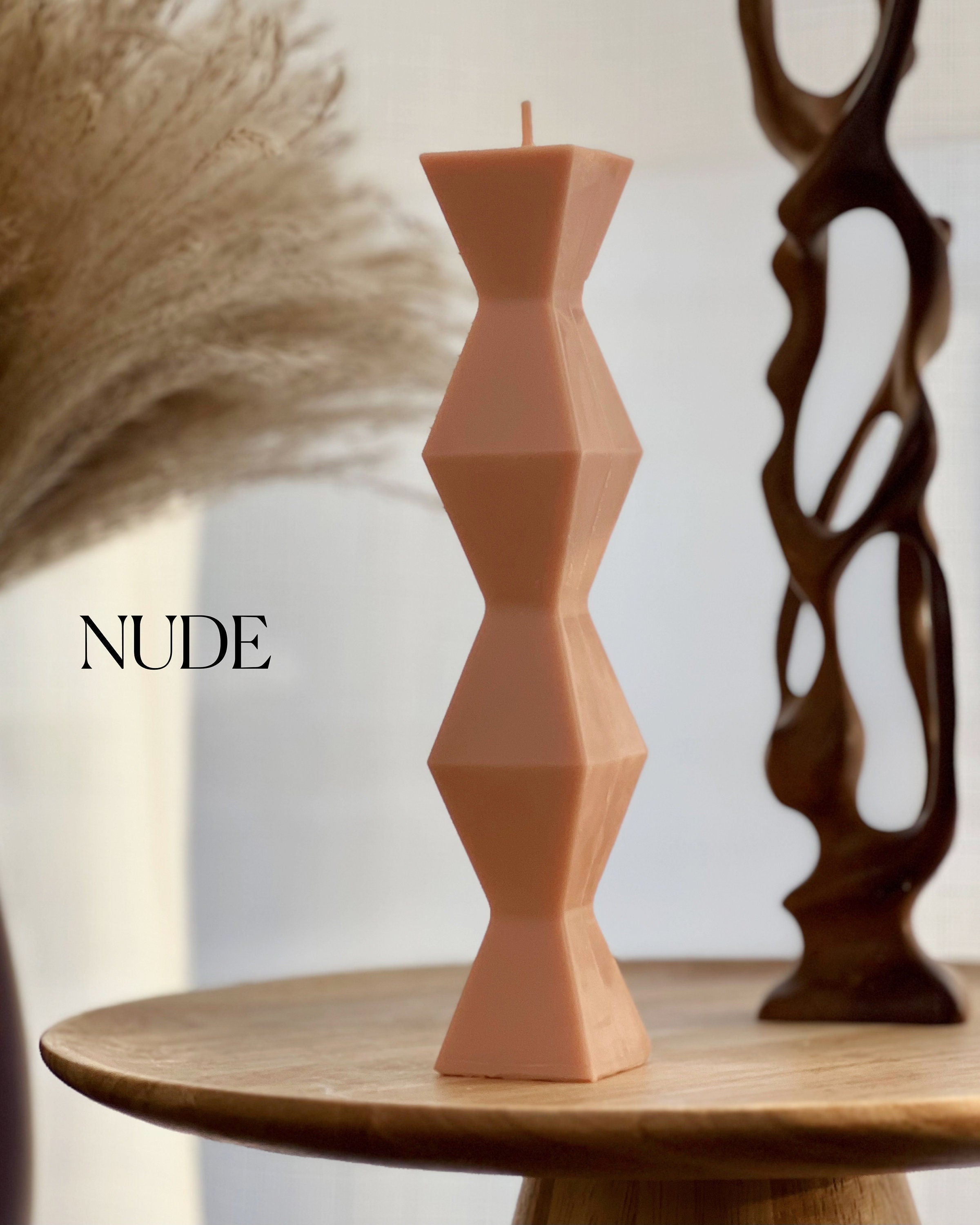 ZigZag Soy Wax Candle: Geometric Home Decor