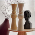Big Chess Pillar Candle: Ribbed Soy Wax Decorative Candle
