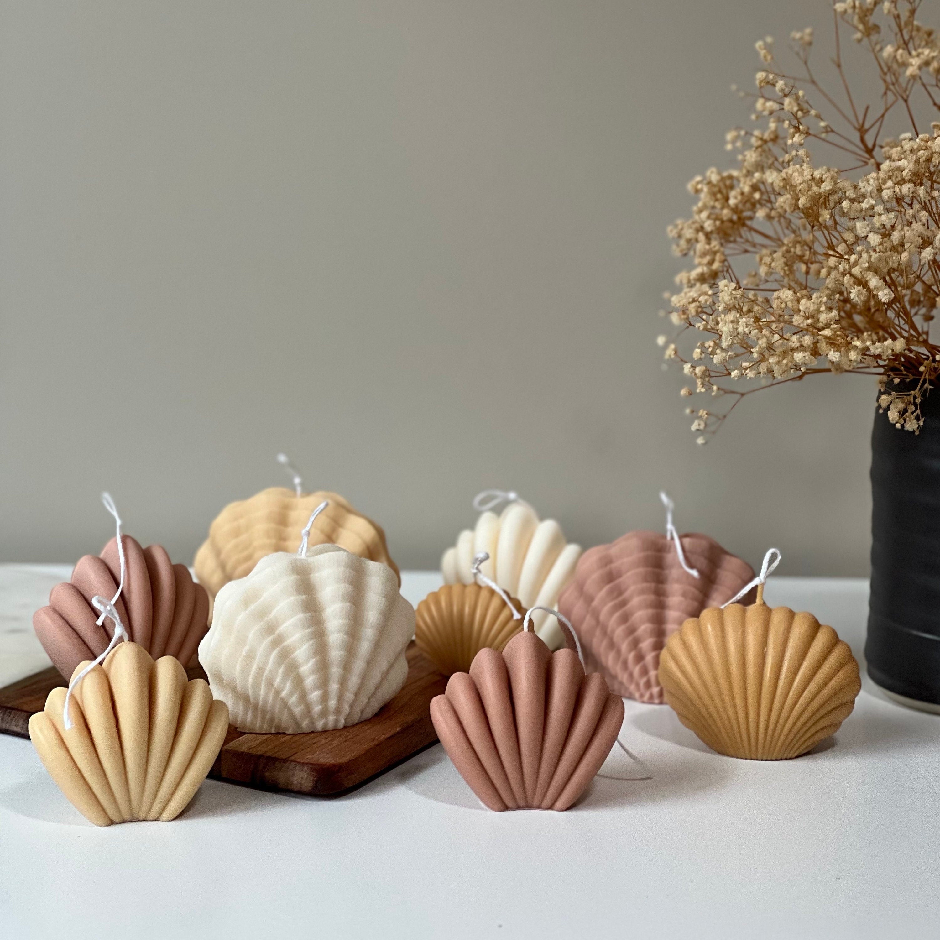 Large Soy Wax Clam Shell Candle | Home Decor