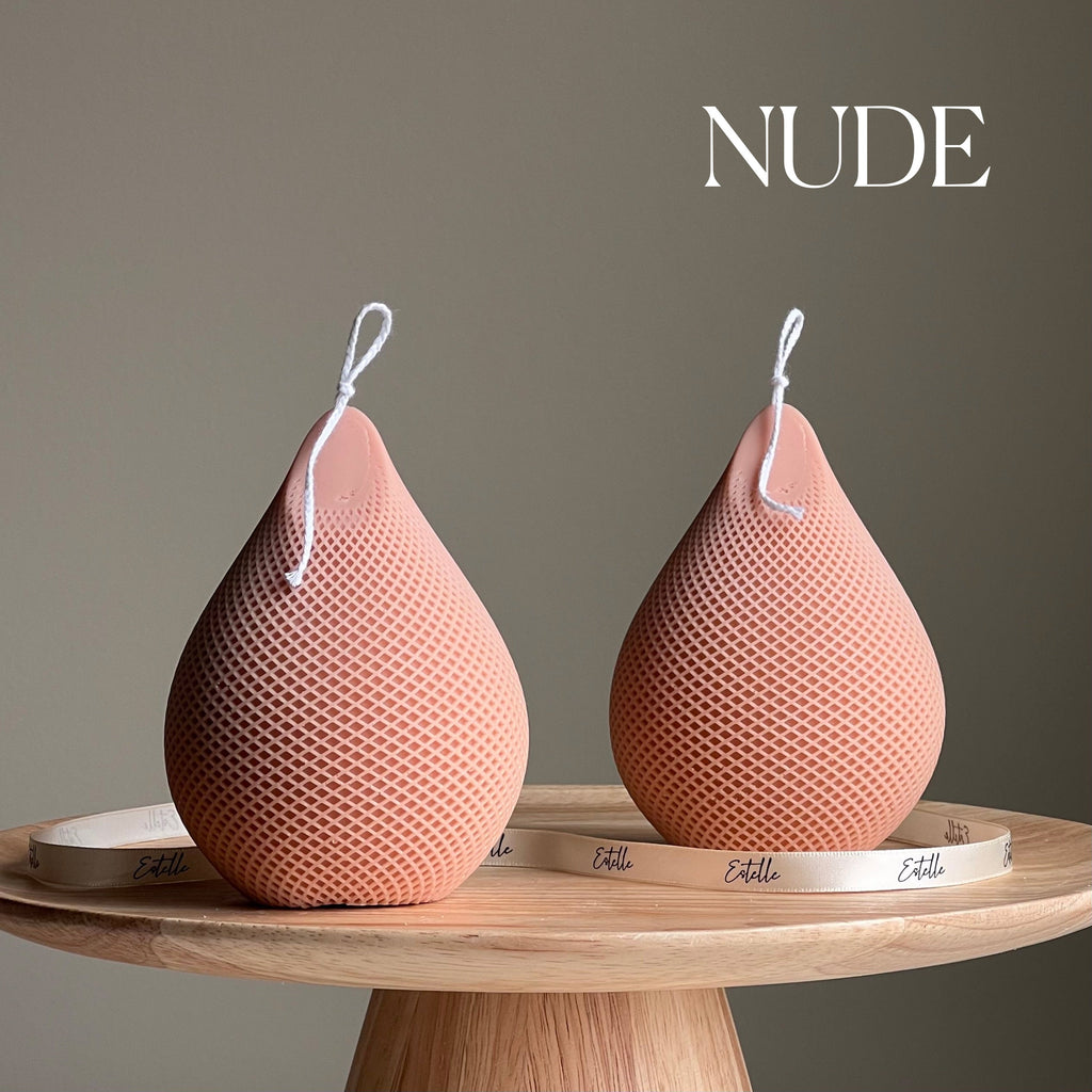 Handmade Water Drop Soy Candle | Decorative Pillar Candle