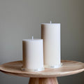 Soy Wax Ribbed Pillar Candle Set | Unscented, Decorative
