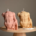 Apollo Soy Wax Candle | Male Torso Statue, Unscented Decor