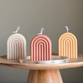 Hand Poured Soy Wax Rainbow Candle: Sculptural Home Decor