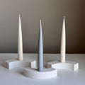 Minimal Jesmonite Candlestick Holder: Geometric Taper Candle Decor
