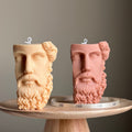 Zeus Bust Soy Candle | Greek Statue Decor