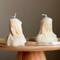 Blinded Lady Soy Wax Candle | Handmade Torso Female Candle