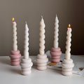 Donut Jesmonite Candlestick Holder: Minimalist Wedding Decor