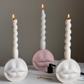 Lips Jesmonite Candlestick Holder: Handmade Wedding Decor