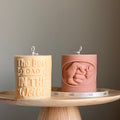 Dad Soy Wax Candle | Sculptural Pillar, Father's Day Gift