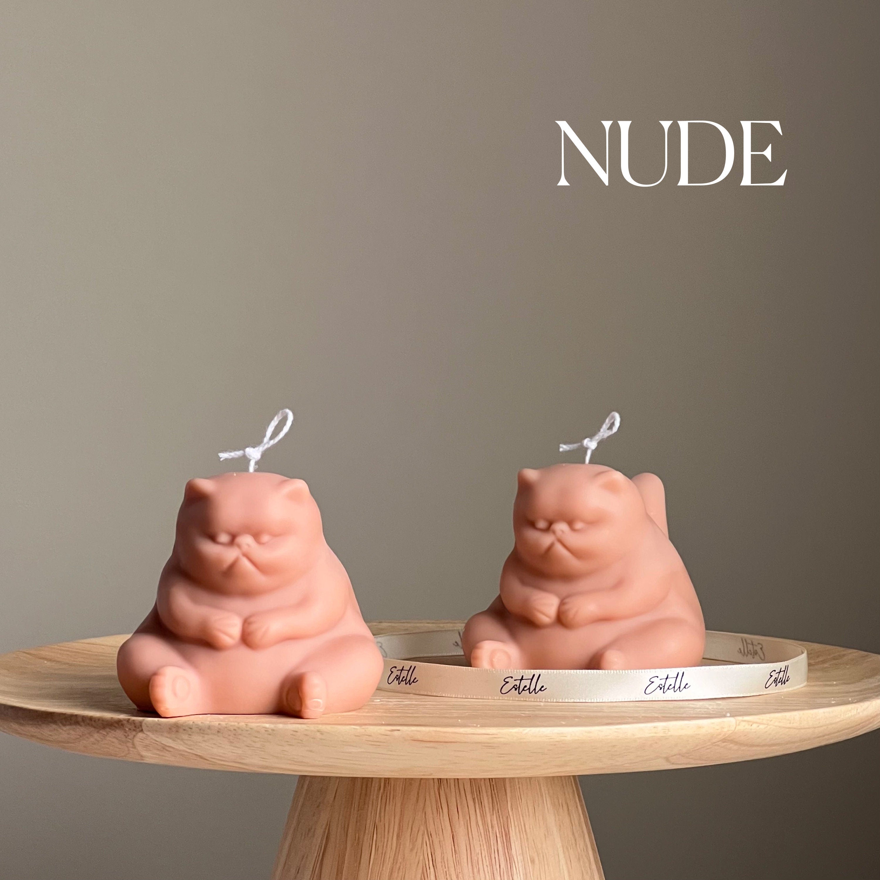 Handmade Grumpy Cat Candle: Decorative Soy Wax Pillar Candle