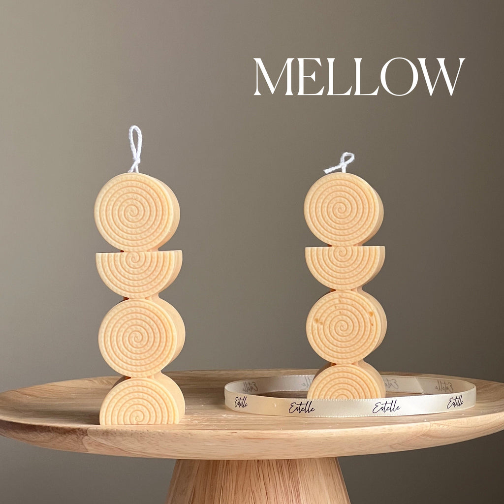 Sculptural Soy Pillar Candle: Minimalist Home Decor