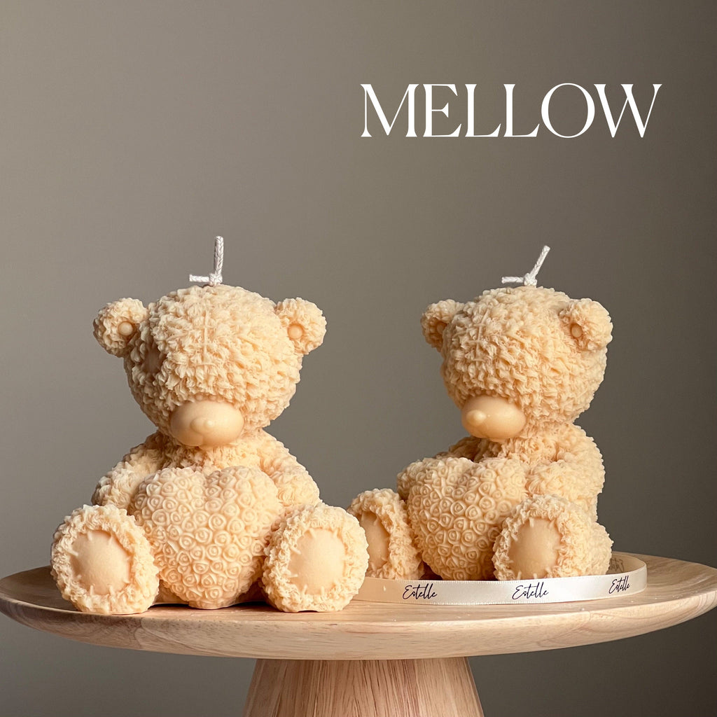Handmade Teddy Bear Soy Wax Candle: Nursery Decor Gift
