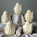 Handmade Halloween Ghost Candle: Soy Wax Pumpkin Decor