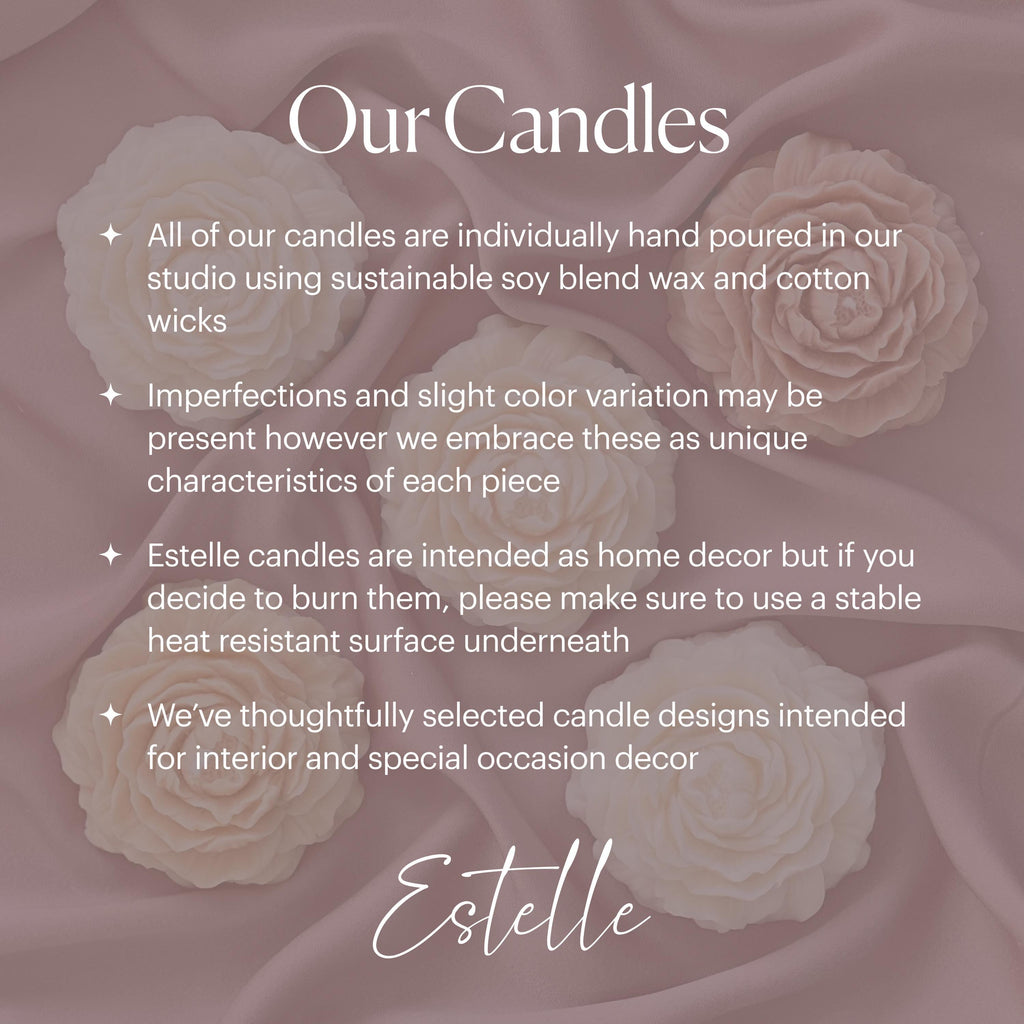 Flower Heart Soy Candle: Handmade Home Decor Gift