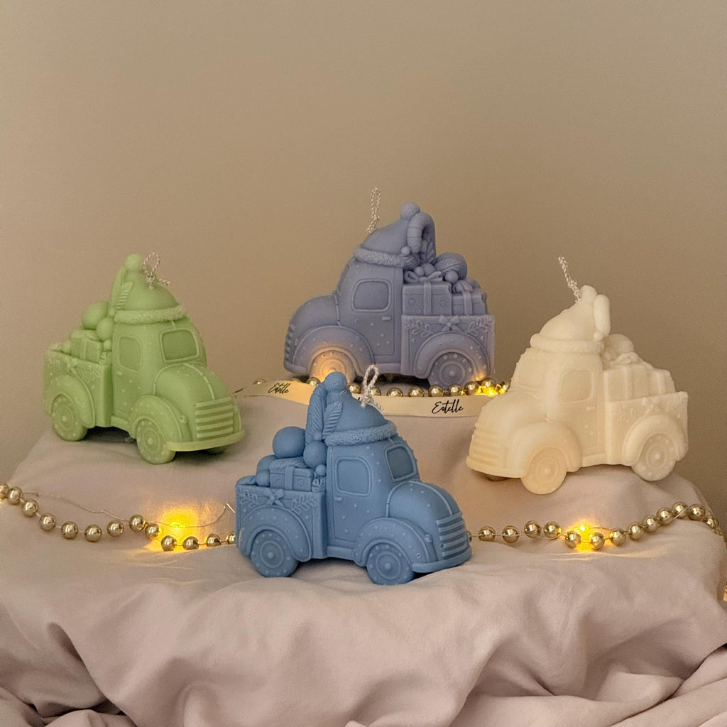 Christmas Toy Car Candle – Handmade Decorative Accent, Holiday & Christmas Decor Gift