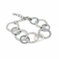 Linked Circle Bracelet - Grey Stainless Steel