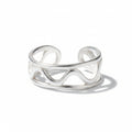Wavy Styled Ring - Silver Plate