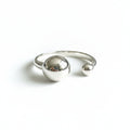 Open Ball Ring - Grey Stainless Steel