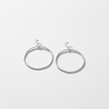 Hoop Earrings In Silver Plate