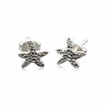 Starfish Silver Plate Stud Earrings