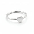 Heart Ring In Silver Plate