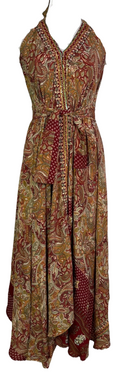 PRC7245 Avatar Pure Silk Maxi Dress with Belt