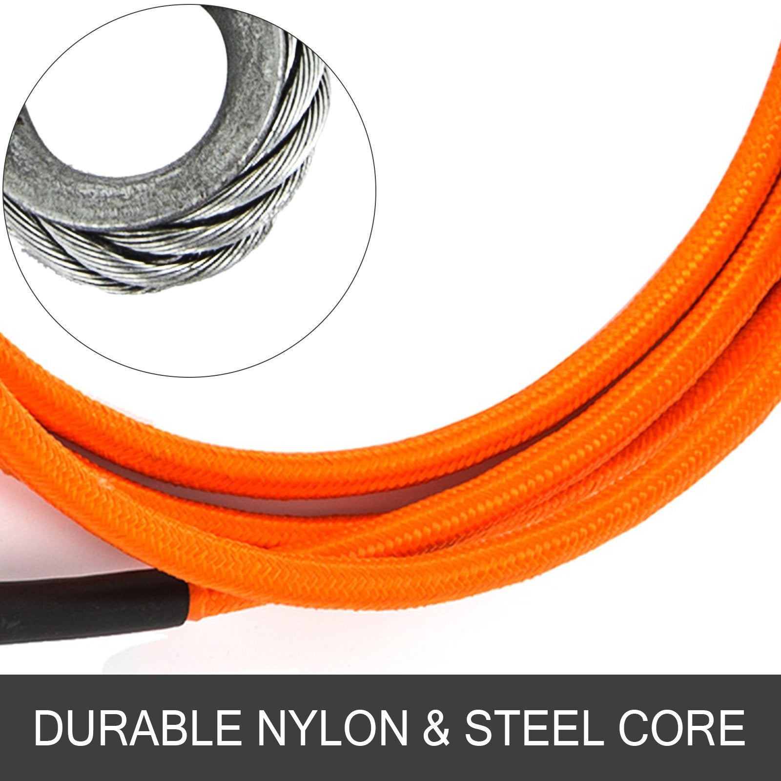 Climb Right 1/2" X 8' Steel Core Lanyard Kit Flipline Triple Lock Swivel Snap