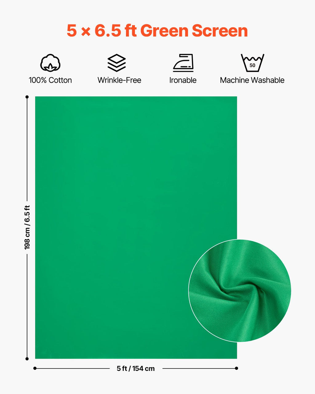 VEVOR Backdrop Stand Background Stand Kit 5 x 6.5 ft for Party & Photo Studio