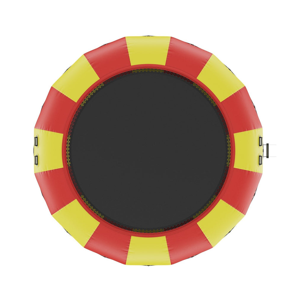17ft Inflatable Water Bouncer,  Recreational Water Trampoline, Portable Bounce Swim Platform with 5-Step Ladder & Electric Air Pump, Kids Adults Floating Rebounder for Pool, Lake, Water Sports