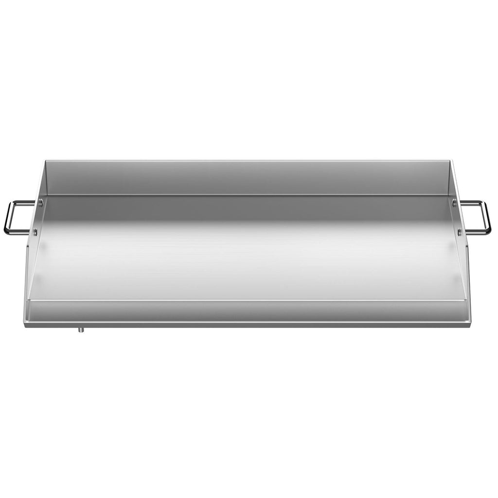VEVOR Stainless Steel Griddle,36\" x 22\" Universal Flat Top Rectangular Plate, BBQ Charcoal/Gas Non-Stick Grill with 2 Handles and Grease Groove with Hole?Grills for Camping, Tailgating and Parties