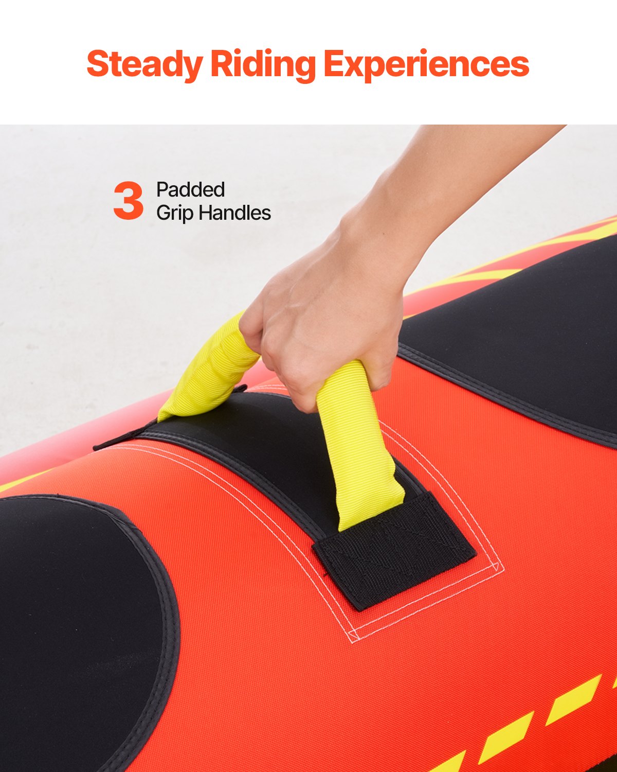VEVOR Towable Tubes for Boating 1-3 Riders Inflatable Boat Tubes Towables 510lbs