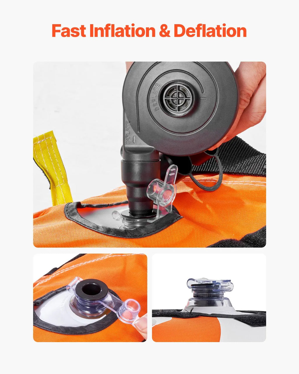 VEVOR Towable Tube for Boating 1-3 Riders Inflatable Boat Tubes and Towables